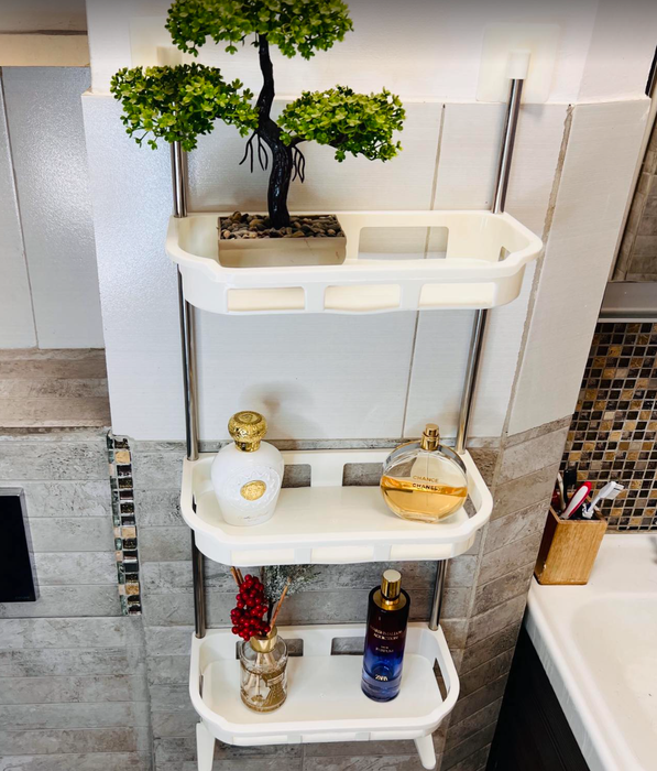 "Etajeră cu 3 Nivele pentru Baie si Bucatarie – Organizare Simplă și Elegantă!"