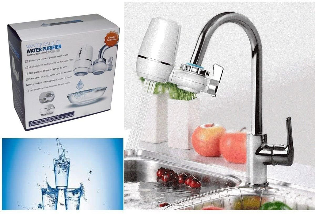 Filtru pentru apa, montabil pe robinet, antibacterian + 2 rezerve cadou