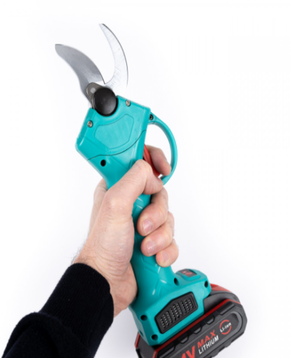 Foarfecă de Tundere Electrică Fără Fir, 24V, 9700mAh, Lamă Tungsten, cu Ulei și Polizor pentru Ascuțire