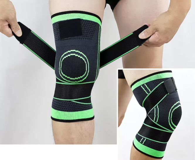 1+1 CADOU Genunchiera Elastica Ajustabila cu bretele elastice, bandaj pentru genunchi cu compresie